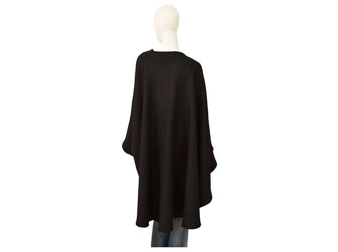 Autre Marque Murek fashion Schwarze Relaxed Cape Strickjacke - Ansicht 2