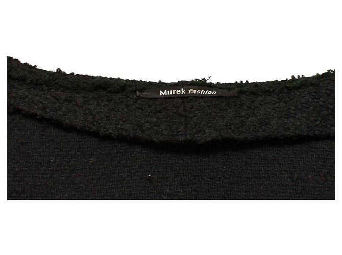 Autre Marque Murek fashion Schwarze Relaxed Cape Strickjacke - Ansicht 3