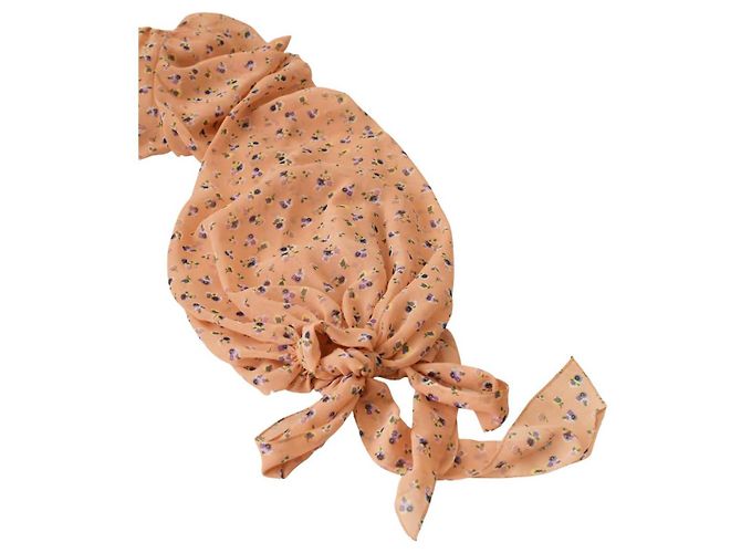 Autre Marque Camicia Poustovit rosa floreale trasparente con grandi fiocchi - vista 5
