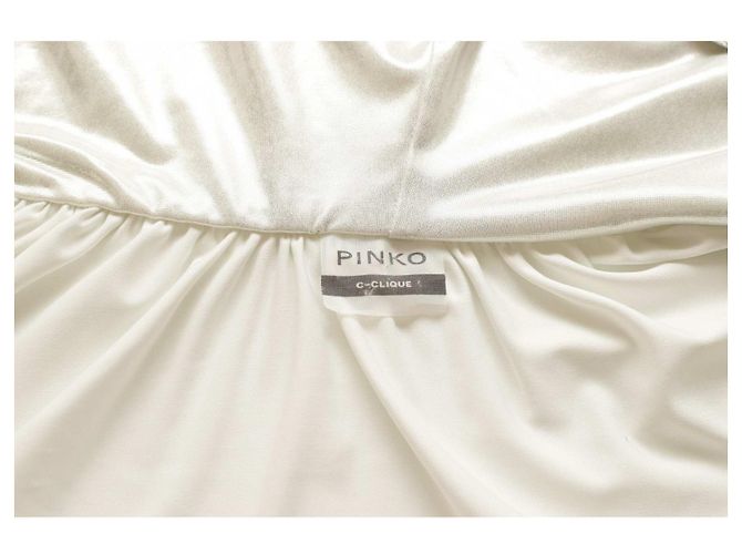Giacca corta con cappuccio Pinko Liquid Shine Argento Metallizzato M - vista 3