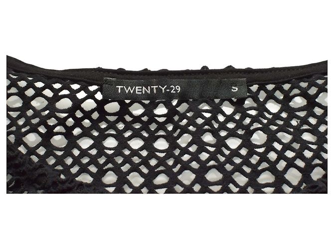 Autre Marque Top longo de algodão preto perfurado Twenty 29 Tamanho S - vista 3