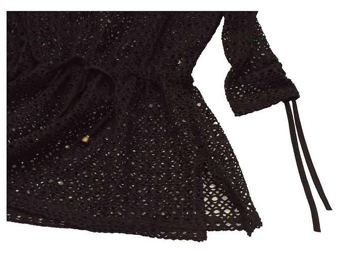 Autre Marque Top longo de algodão preto perfurado Twenty 29 Tamanho S - vista 5
