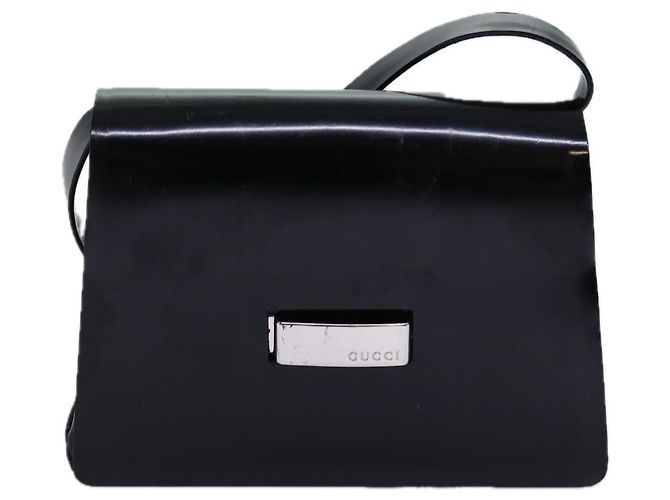 GUCCI Borsa a Spalla in Pelle Nera 007 2046 0270 auth 76731 Nero - vista 13