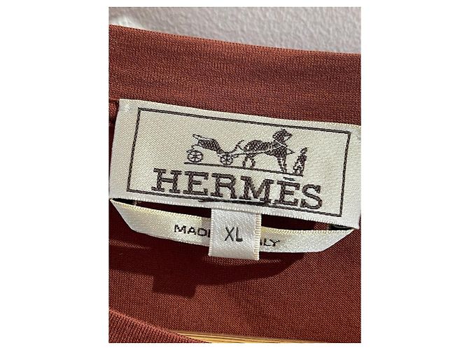 Hermès HERMES Camisetas T.Algodón XL Internacional Castaño - vista 4