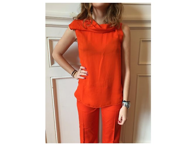 Stella Mc Cartney STELLA MCCARTNEY Tops T.IT 40 Seda Naranja - vista 7