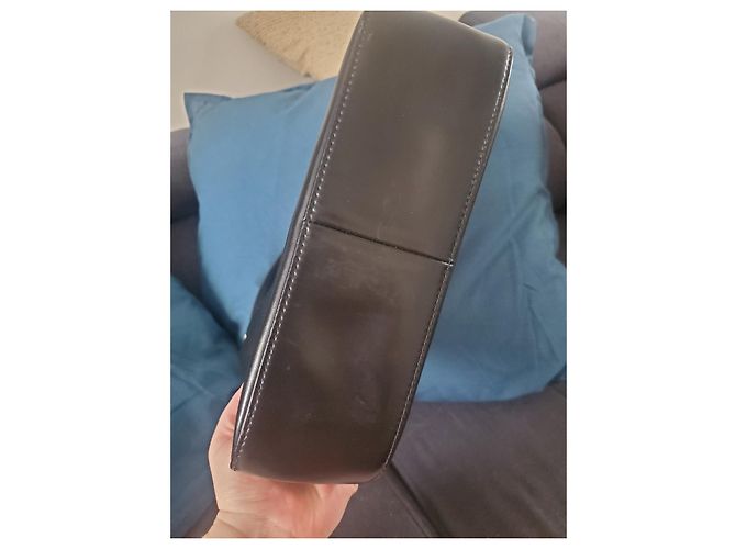 Borsa a mano Longchamp Roseau in pelle nera Nero - vista 6