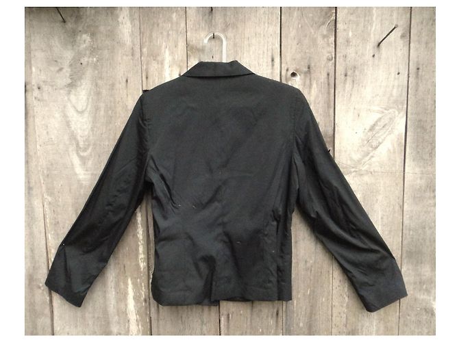 Tara Jarmon Jacke Schwarz Viskose Lycra Größe 42 - Ansicht 2