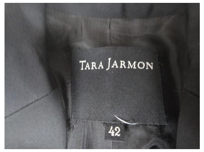 Tara Jarmon Jacke Schwarz Viskose Lycra Größe 42 - Ansicht 3