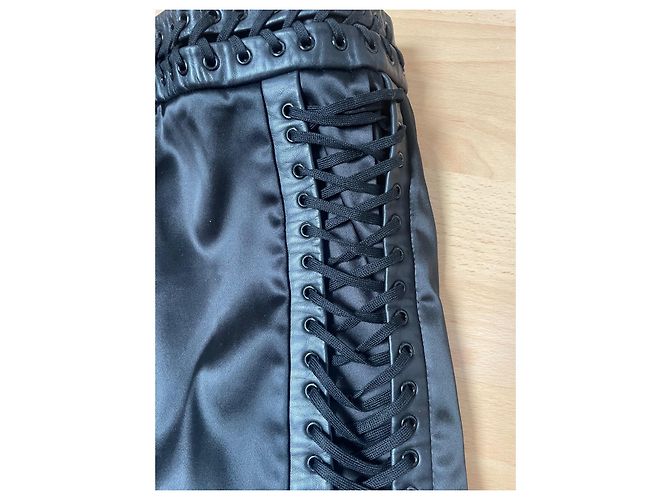 Saia estilo corset Dolce & Gabbana preta em acetato Preto - vista 2