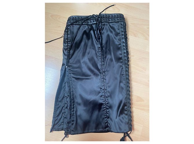 Saia estilo corset Dolce & Gabbana preta em acetato Preto - vista 4