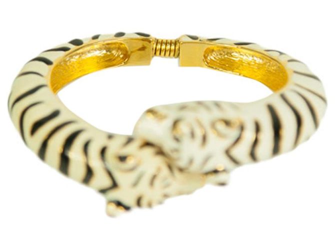Pulsera de puño de doble cabeza de tigre de esmalte de KENNETH JAY LANE - vista 2