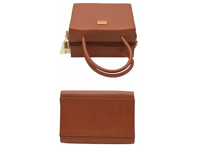 Borsa Gianfranco Ferré in pelle marrone - vista 3
