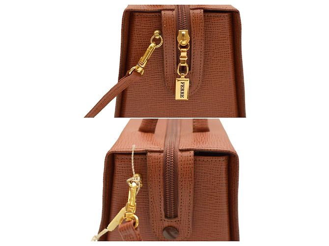 Borsa Gianfranco Ferré in pelle marrone - vista 8