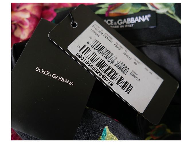 Falda plisada estampada de rosas de Dolce & Gabbana Negro Roja - vista 6