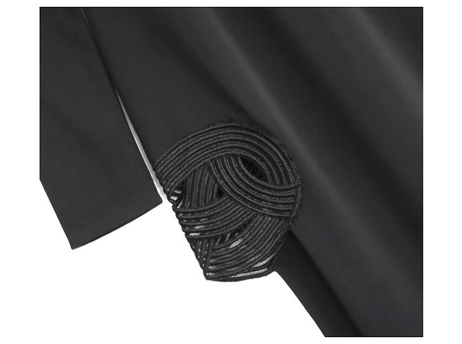 Haney Gaia geschlitztes Abendkleid Schwarz - Ansicht 4