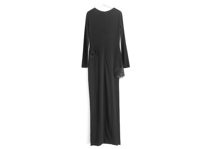 Haney Gaia geschlitztes Abendkleid Schwarz - Ansicht 5