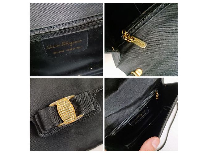 Pochette nera elegante Salvatore Ferragamo Nero - vista 12