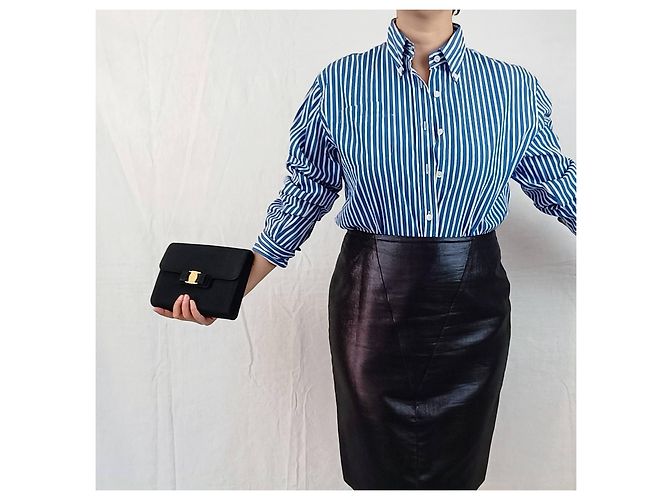 Pochette nera elegante Salvatore Ferragamo Nero - vista 5
