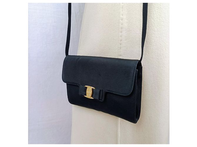 Pochette nera elegante Salvatore Ferragamo Nero - vista 7
