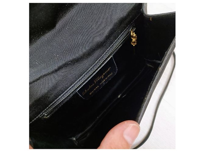 Pochette nera elegante Salvatore Ferragamo Nero - vista 9