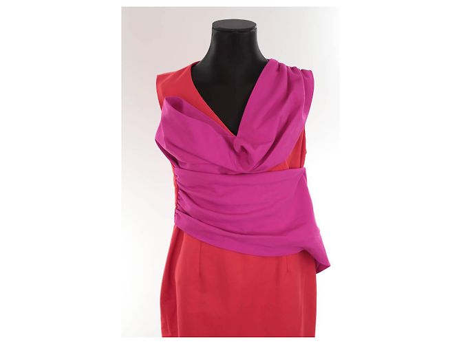 Lk Bennett Vestido Sabella de seda roja - vista 2