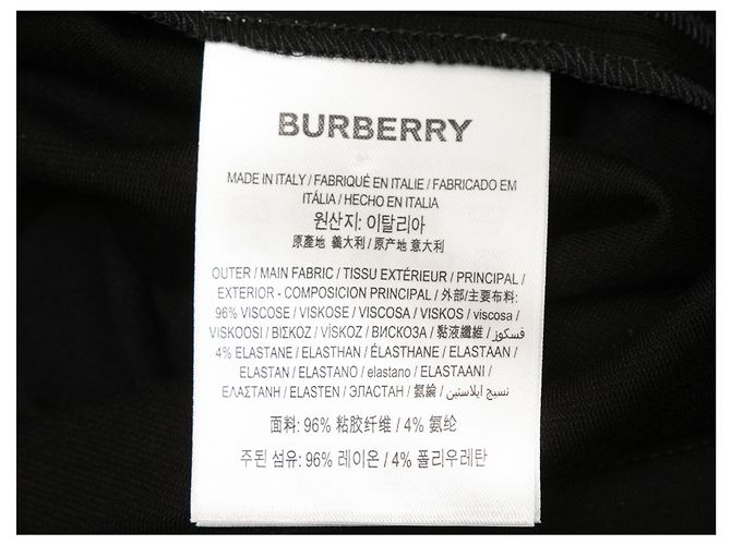 Gonna Burberry nera aderente con frange e strass Taglia US S Nero - vista 5
