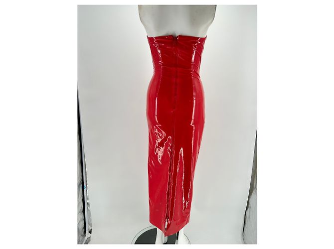 Emanuel Ungaro Nué Kleid T.IT 38 Synthetisch Rot - Ansicht 2
