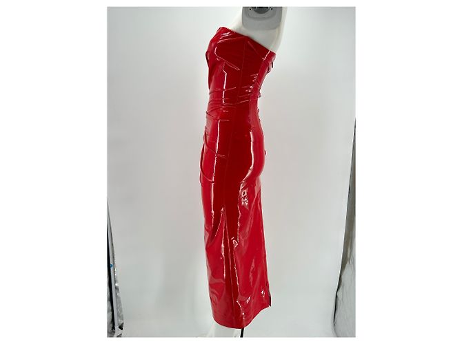 Emanuel Ungaro Nué Kleid T.IT 38 Synthetisch Rot - Ansicht 3