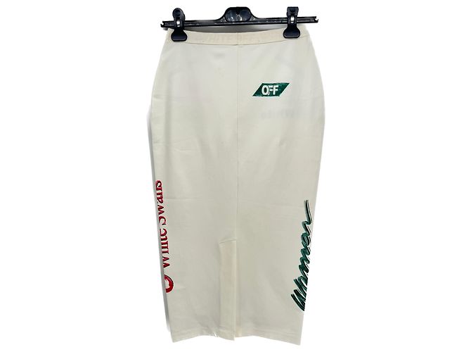 Off White Off-White Röcke T.International S Polyester Weiß - Ansicht 9