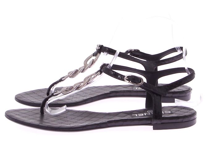 Sandali Chanel T.EU 39 Pelle Nero - vista 2