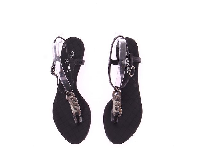 Sandali Chanel T.EU 39 Pelle Nero - vista 6