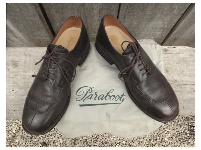 Scarpe Derby Paraboot in pelle marrone scuro - vista 6