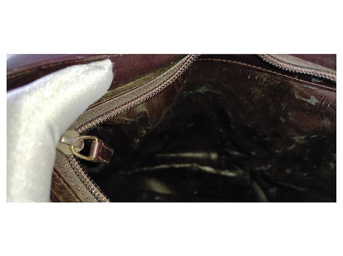 Bamboo Borsa a mano Gucci in pelle marrone con manico in bambù - vista 9
