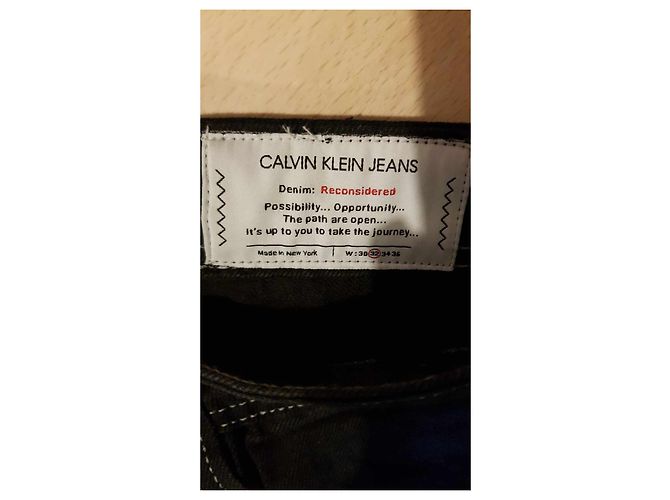 Jeans cargo Calvin Klein in cotone nero - vista 3