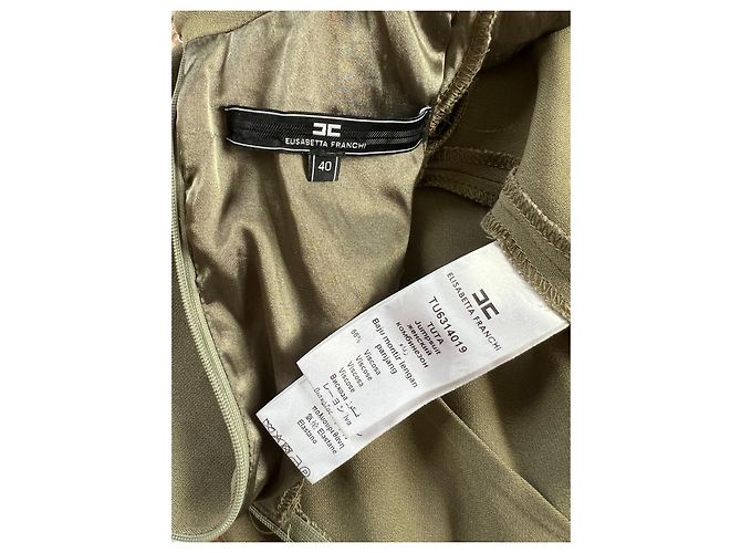 Mono Elisabetta Franchi Khaki Viscosa Caqui - vista 2