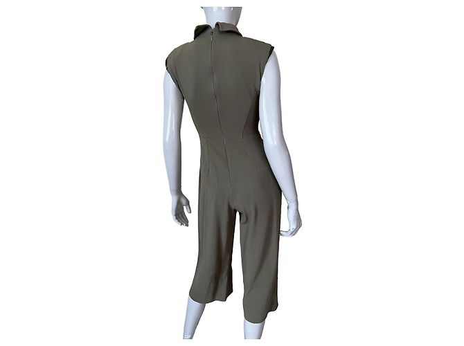 Mono Elisabetta Franchi Khaki Viscosa Caqui - vista 4