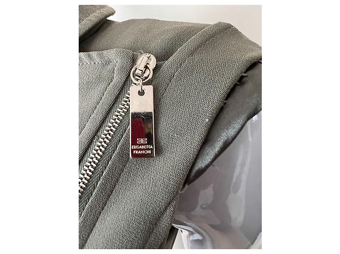 Mono Elisabetta Franchi Khaki Viscosa Caqui - vista 6