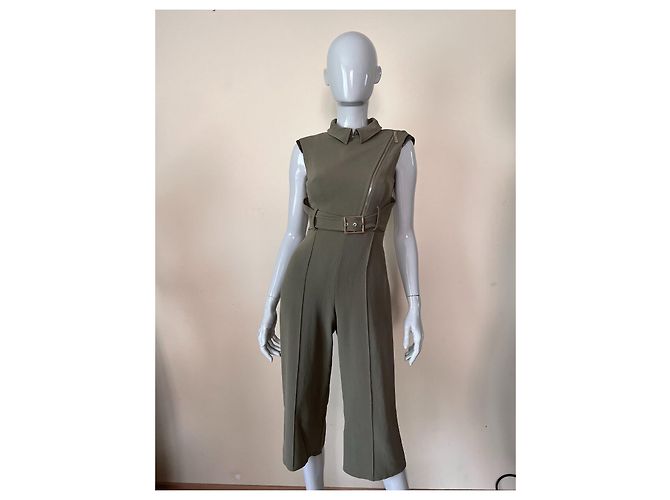 Mono Elisabetta Franchi Khaki Viscosa Caqui - vista 7