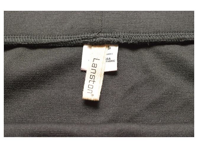 Autre Marque Jupe asymétrique Lanston Black Stretch noire à rayure blanche M - vue 3