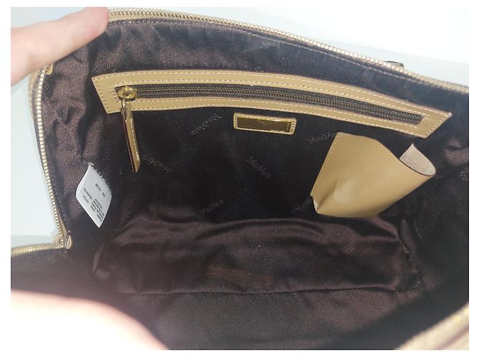 Borsa a mano Max Mara bianca beige cotone poliammide Bianco - vista 13