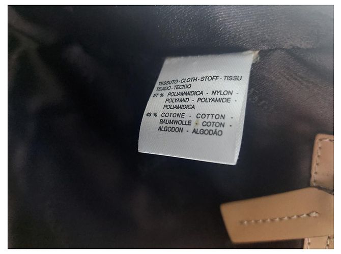 Borsa a mano Max Mara bianca beige cotone poliammide Bianco - vista 14