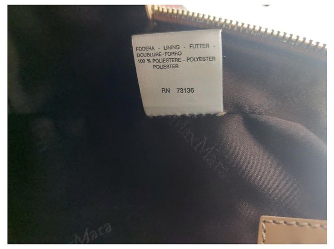 Borsa a mano Max Mara bianca beige cotone poliammide Bianco - vista 15