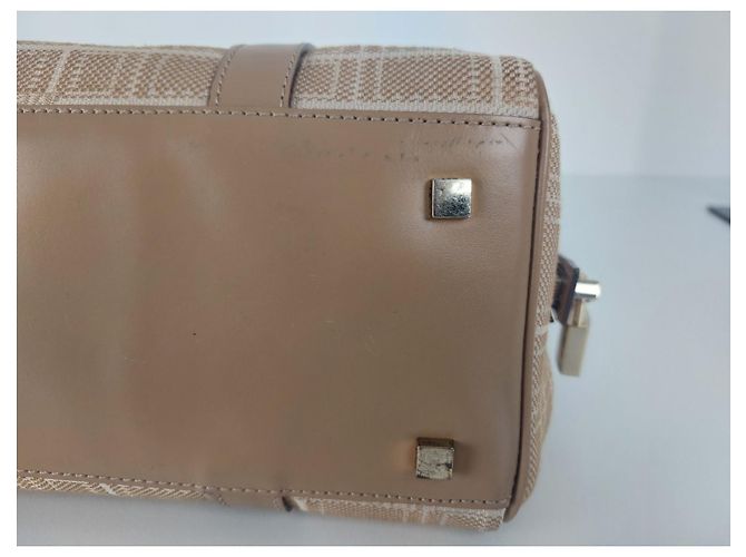 Borsa a mano Max Mara bianca beige cotone poliammide Bianco - vista 16
