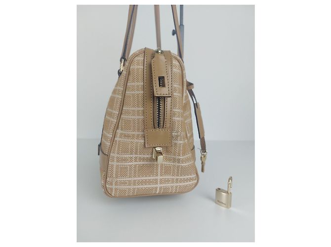Borsa a mano Max Mara bianca beige cotone poliammide Bianco - vista 4