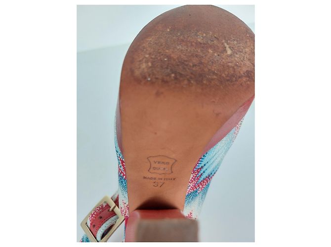 Décolleté Missoni Zigzag a punta aperta blu e rosso 37 Multicolore - vista 8