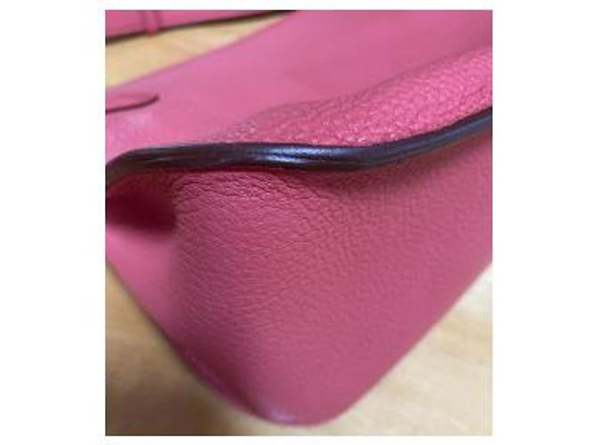 Borsa a mano Hermès Jypsiere in pelle corallo - vista 5