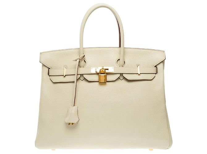 Hermès Sac HERMES Birkin 35 en Cuir Beige - 101994 - vue 2