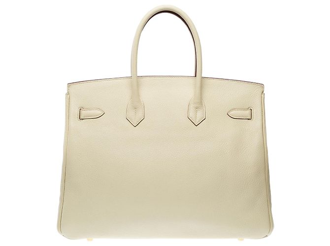 Hermès Sac HERMES Birkin 35 en Cuir Beige - 101994 - vue 3