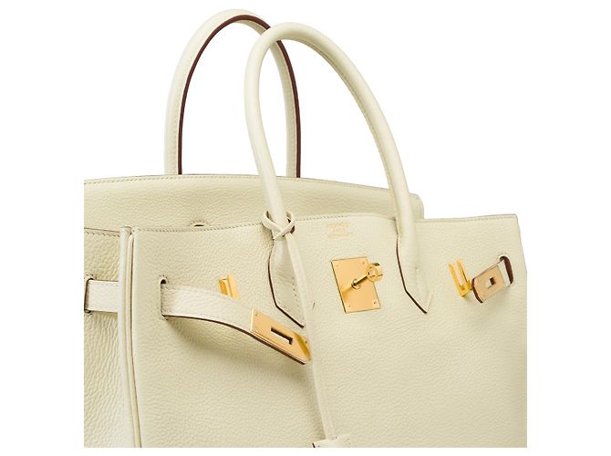 Hermès Sac HERMES Birkin 35 en Cuir Beige - 101994 - vue 6