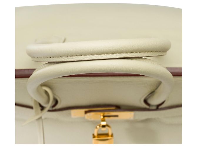 Hermès Sac HERMES Birkin 35 en Cuir Beige - 101994 - vue 9
